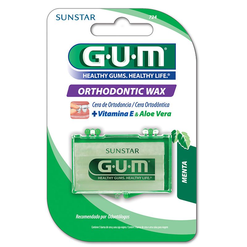 CERA DE ORTODONCIA GUM ALOE 5 BARRAS