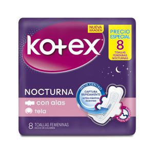 TOA.KOTEX NOCTURNA TELA 8 UND P.E