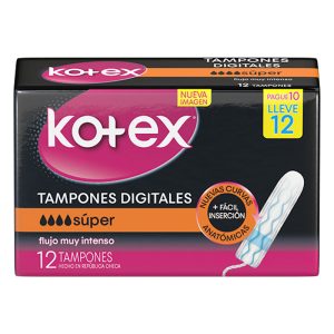TAMPONES DIGIT KOTEX SUPER 12 UNIDADES