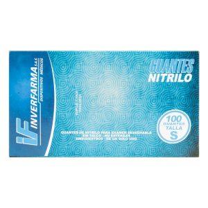 GUANTE NITRILO AZUL T.S CJ 100 UDS INVER