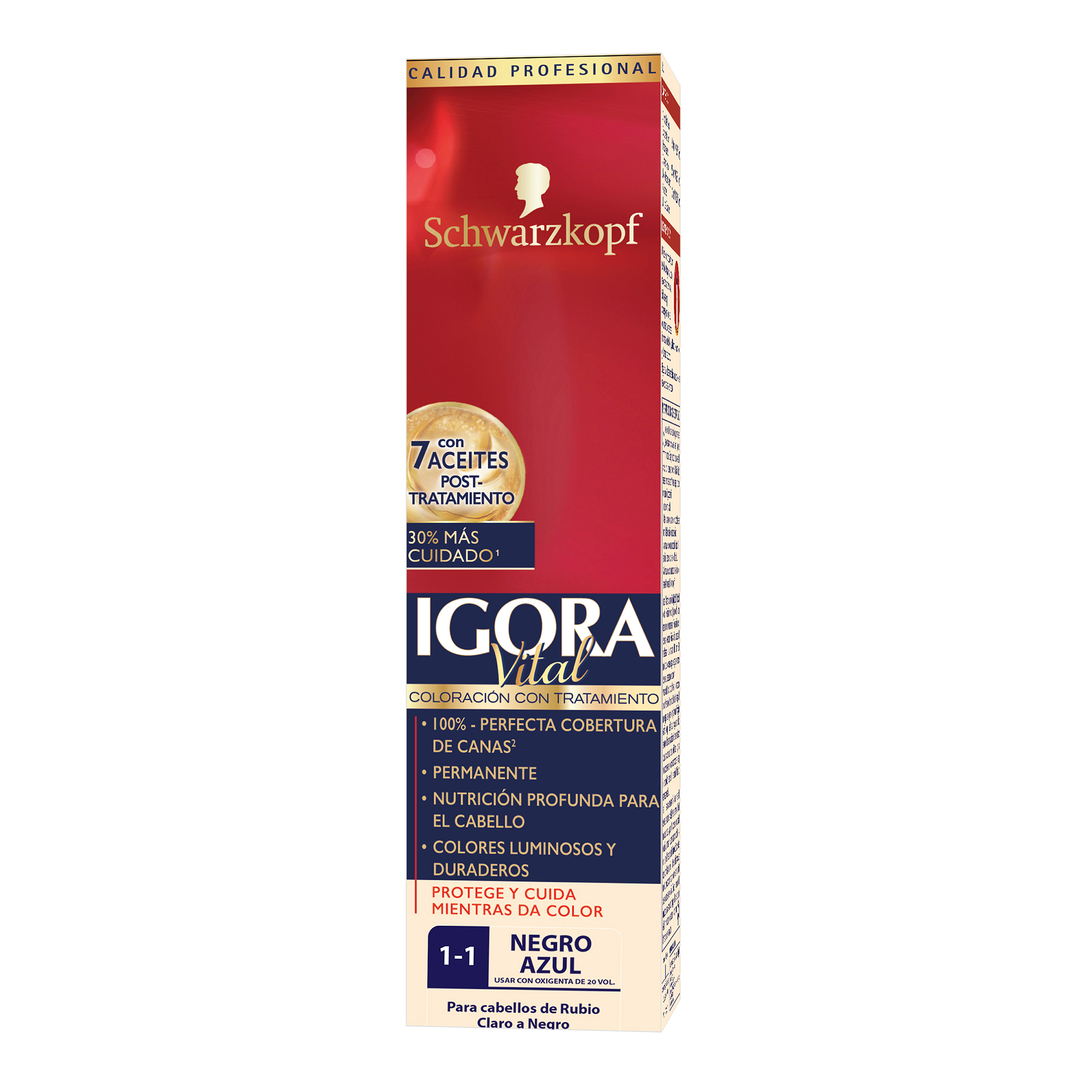 IGORA VITAL TUBO 1-1 NEGRO AZUL