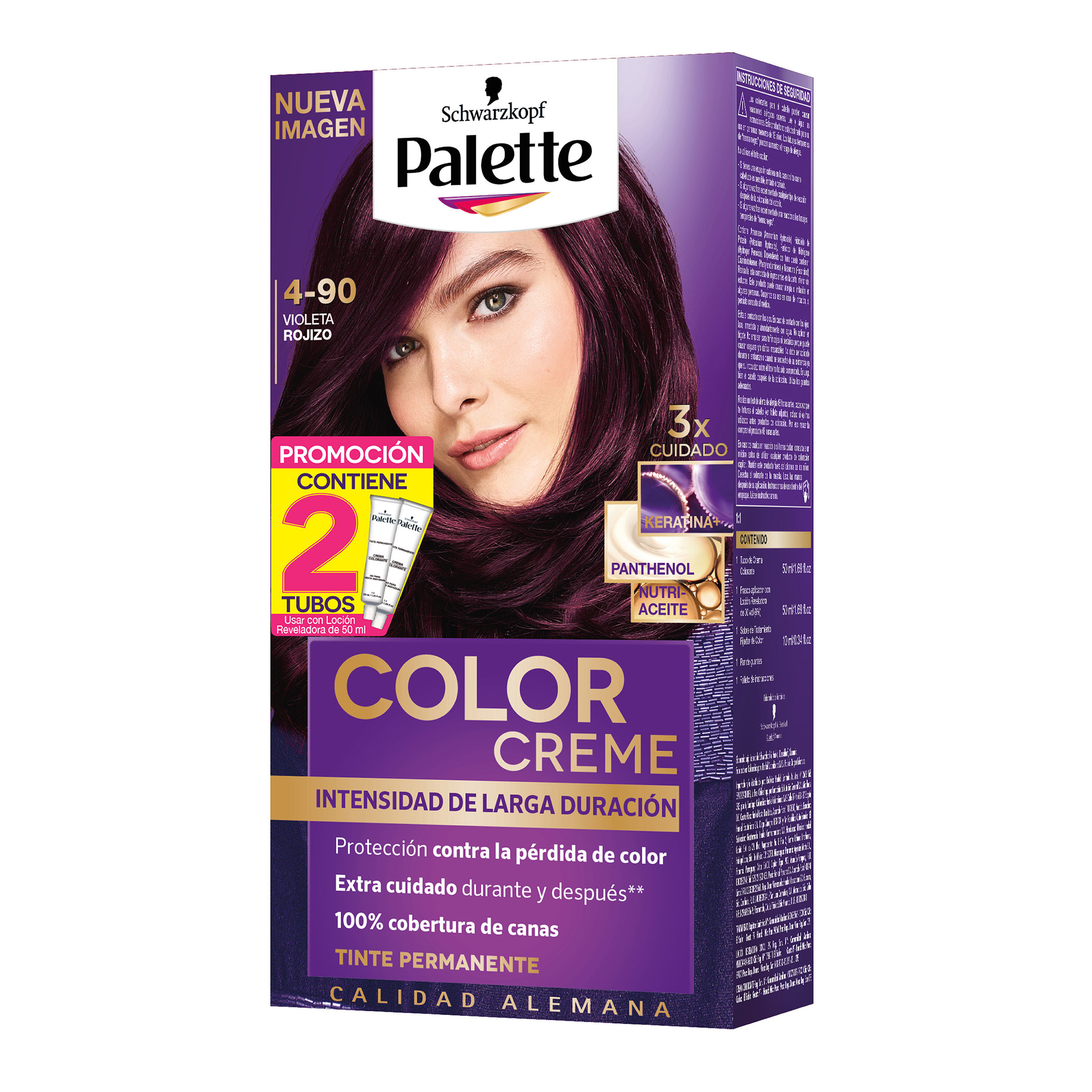 PALETTE CREM D.TUBO 4-90 VIOLETA ROJIZO
